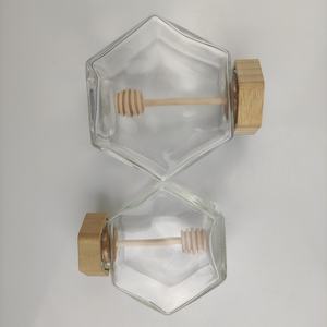 Factory Direct SalesThickened Iron Lid 100ml 180ml 280ml 380ml 730ml Hexagonal Transparent Glass <b>Honey</b> Jar - Product Image 4