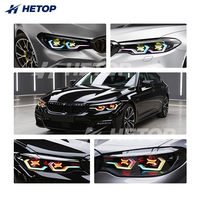 Phares HETOP G30 2017-2023 Série 5 – Amélioration personnalisée spéciale style OSS RGB, quatre feux de proche, huit feux de lointain, lampes uniques LED DRL pour BMW
