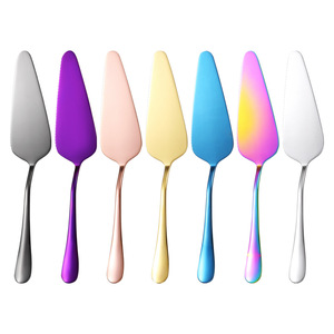 Spatola <span class=keywords><strong>per</strong></span> torta in acciaio inossidabile, coltello <span class=keywords><strong>per</strong></span> Pizza Iridesy rivestito in titanio ispessito, spatola triangolare dentata da cucina - Product Image 5