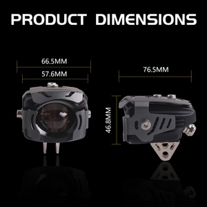 SANVI FF Motorcycle <b>Spotlight</b> LED Light Yellow+White Dual Colors 24-28W 30000 Hours Lifespan - Product Image 5