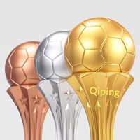Trophée de football super grand format personnalisé, Récompense Chaussure d'Or, pour le meilleur buteur, le meilleur gardien de but, les clubs de football, en résine dorée