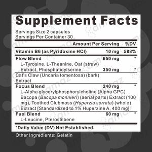 อาหารเสริมแคปซูลสมองวีแกนระดับพรีเมียม Amaz OME ผสมฟอสฟาติดิลเซอรีนและใบแปะก๊วยธรรมชาติ - Product Image 3