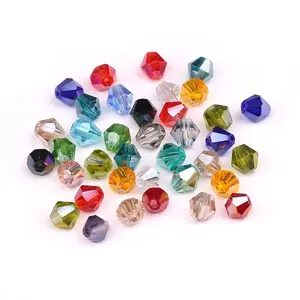ZHB 6mm 8mm Faceted Glass Beads For Jewelry Making Good Quality AB Color Crystal Bicone Beads For DIY Making
