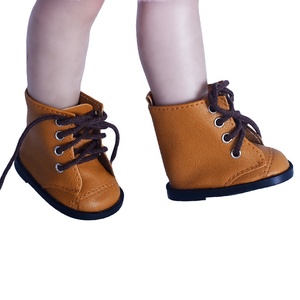 Mode chic poupée chaussures 7.5cm botte Martin <span class=keywords><strong>bottes</strong></span> à lacets chaussures <span class=keywords><strong>en</strong></span> cuir pour 18 pouces fille poupées - Product Image 6
