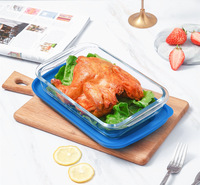 Ustensiles de cuisson en verre borosilicaté de haute qualité avec couvercle étanche sans BPA