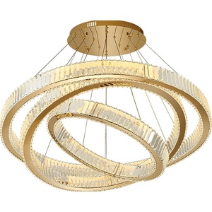 Luxe gouden kristallen kroonluchter hanglamp LED plafondlamp ijzer glazen ballen middelgrote lamp luxe huis hotel gebruik - Product Image 5