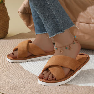 Women's Home Slipper Memory <b>Foam</b> Cushioning New Function Cross Design for All Seasons-Wholesale Price Including Winter EVA - Product Image 4