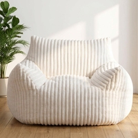 Fauteuil paresseux en mousse haute densité, compressé sous vide, avec housse amovible pour salon et appartement
