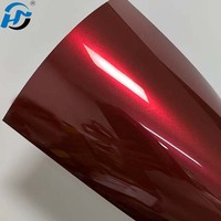 Film de peinture métallique cramoisi TPU auto-adhésif couleur changeante enveloppe de voiture revêtement de Protection anti-rayures résistant aux UV pour la carrosserie de la voiture