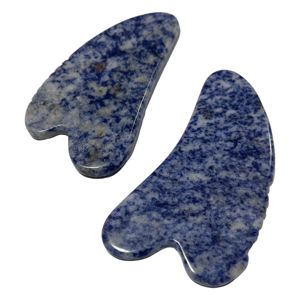 Blue Sodalite Gua Sha Natural Jade Face <b>Massage</b> Tool for Gift Love Balance - Product Image 5