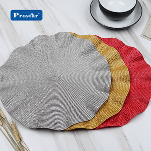 Décor à la maison or perlé napperon luxe tapis rond tapis de table à manger - Product Image 3