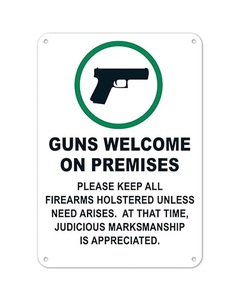 Panneau de bienvenue personnalisé de haute qualité en aluminium antirouille de 7 x 10 pouces pour <span class=keywords><strong>les</strong></span> <span class=keywords><strong>lieux</strong></span> où <span class=keywords><strong>les</strong></span> armes sont autorisées - Product Image 1