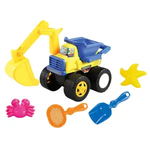 Set di attrezzi da gioco per sabbia all'aperto estiva all'ingrosso giocattoli da spiaggia per bambini giocattoli da spiaggia per auto in plastica per camion