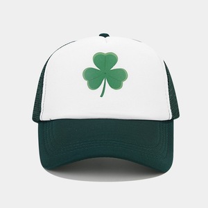Sombrero de camionero de verano para hombre con patrón de trébol gorra de béisbol de malla de protección solar transpirable de moda para actividades al aire libre - Product Image 4