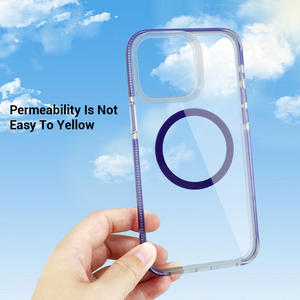 Funda magnética dorada (PC) de dos colores para <span class=keywords><strong>iPhone</strong></span> 11-15 para <span class=keywords><strong>iPhone</strong></span> 15 <span class=keywords><strong>pro</strong></span> <span class=keywords><strong>Mac</strong></span> funda para <span class=keywords><strong>iPhone</strong></span> 11 12 13 <span class=keywords><strong>14</strong></span> 15 funda transparente - Product Image 3