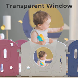 วัสดุสิ่งแวดล้อมพับพลาสติกความปลอดภัยซอฟท์ <span class=keywords><strong>Playpen</strong></span> สำหรับเด็กรั้ว - Product Image 4