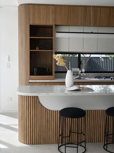 Juego <span class=keywords><strong>de</strong></span> Muebles <span class=keywords><strong>de</strong></span> Cocina Completos a Medida, Isla <span class=keywords><strong>de</strong></span> Cocina Vertical con Ranuras, Gabinetes <span class=keywords><strong>de</strong></span> Cocina Personalizados para Residencias y Proyectos - Product Image 1