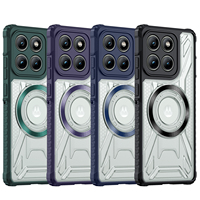 Étui magnétique antichoc pour Motorola Edge 60 Pro Moto Edge 60 Fusion, en TPU et PC, compatible avec la charge sans fil, anti-traces de doigts