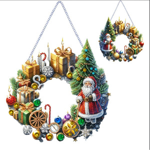 Christmas Hanging Ornament Rectangle <b>Plastic</b> Decorative Festival Christmas <b>Tree</b> Decoration European Modern Art Style - Product Image 3
