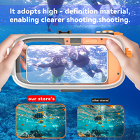 15M 49ft IP68 étui de téléphone étanche de plongée professionnelle pour Samsung boîtes de plongée sous-marine pour iPhone BT obturateur