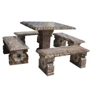 Natural stone outdoor tables and chairs for sale