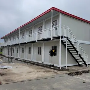 Modernas di chuyển casas prefabricadas làm văn phòng container nhà với bánh sandwich Panel Kết Cấu Thép