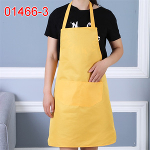 Delantal uniforme de color sólido, transpirable, con bolsillos, para uso diario en la cocina, rojo, amarillo, verde, marrón - Product Image 3