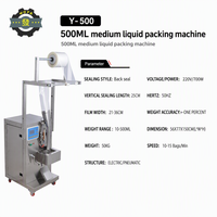 Machine d'emballage de sachets liquides professionnelle Y-500, 500 ml, pneumatique, pour détergent, sauce, boisson, machine de mise en sachet à scellage arrière