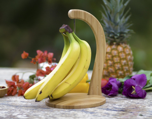 Offre Spéciale <span class=keywords><strong>banane</strong></span> gardien organisateur supports de stockage porte-raisin affichage de fruits porte-<span class=keywords><strong>banane</strong></span> en bambou avec <span class=keywords><strong>crochet</strong></span> en acier inoxydable - Product Image 2