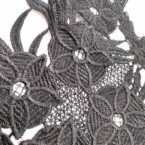 Collier de cou de dentelle de <span class=keywords><strong>crochet</strong></span> de broderie de 100% coton <span class=keywords><strong>pour</strong></span> la coutume de vêtement - Product Image 4
