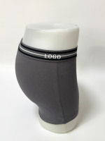 Caleçon Boxer Confort Léger pour Homme, Taille Mi-Haute, en Coton Élasthanne Tricoté, Anti-Bactérien, Respirant et Élastique, Design Personnalisé