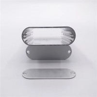 Boîtier de commande en aluminium sur mesure 60*21*100mm, profil latéral arrondi, dissipateur thermique, anodisé IP54, boîtier de projet électronique, boîtier de carte PCB