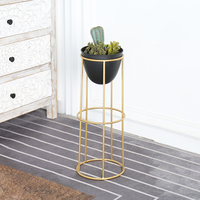Moderner Indoor Outdoor Gold Black Metal Blumentopf Pflanzenst änder für Garten
