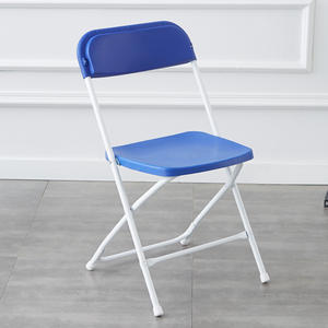 Venta al por mayor 800 Lbs Capacidad de peso Fiesta al aire libre Apilable Metal Plástico <span class=keywords><strong>Americana</strong></span> Blanco Sillas plegables para Eventos Alquiler - Product Image 4