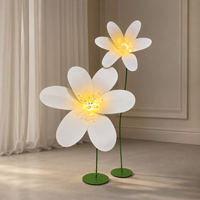 Support de fleurs géant en papier avec LED blanches, fleurs artificielles, décoration de mariage, événementiel, affichage floral commercial