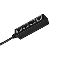 Divisor RJ45 4 en 1, Extensor de Red Ethernet LAN, Cable Adaptador para Enrutadores Cat5e/Cat6/Cat7/Cat8, Hubs, Cobre Desnudo+PVC, 20 cm
