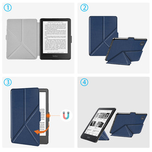 Custodia sottile a forma magnetica a forma di Y con supporto a angolo multiplo custodia in Folio <span class=keywords><strong>per</strong></span> 2024 a colori Kobo <span class=keywords><strong>Clara</strong></span> con retro in morbido TPU - Product Image 3