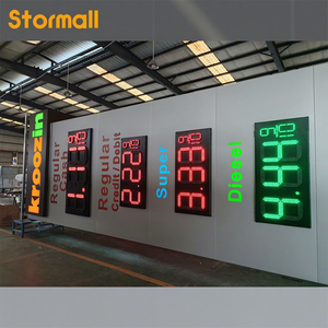 Insegna a Pilone <span class=keywords><strong>LED</strong></span> Personalizzata Autoportante per Stazioni di Servizio, Segnaletica Digitale per Prezzi - Product Image 2