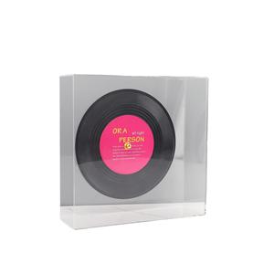 Boîte de présentation en acrylique pour décoration de disques vinyles 30x7x30cm, ornement à thème musical en plastique acrylique, article de décoration pour meuble <span class=keywords><strong>TV</strong></span> - Product Image 1