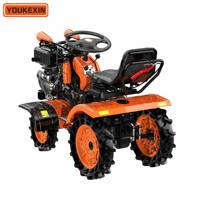 Motocultor de Ruedas Marca YKX, Motocultor de 4 Ruedas para Labranza Profunda, Cultivo Agrícola y Preparación del Suelo