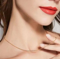 Collier chaîne en or massif 18 carats AU750, bijoux fins en or pur, fabrication artisanale en gros, luxe, pour femmes
