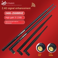 Antenne WiFi sans fil 2,4 GHz 10 dBi pour carte réseau d'ordinateur, routeur, caméra, connecteur omnidirectionnel à gain élevé
