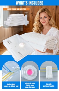 Sac sous vide écologique XUTAI <span class=keywords><strong>en</strong></span> gros pour le rangement de la literie avec pompe, idéal pour les voyages et les organisations familiales - Product Image 6