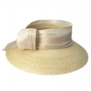 2023 new fashion chic ladies natural straw wide brim UV protection sunvisor hat beach hats for women summer hats