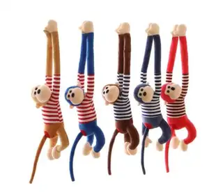 Free Sample 58cm Long Arm Tail Monkey Soft Plush Toy Baby Stroller Bedding Toy Curtains Hanging Monkey Plush Kids toys