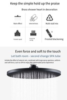 Pommeau de douche à effet pluie Système de douche de salle de bains avec kit combiné thermorégulateur Ensemble de douche en acier inoxydable