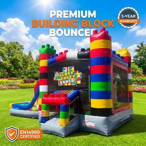 Castillo Inflable Comercial con Tobogán de Agua, Combo de Bloques de Construcción Inflables para Fiestas Infantiles y <span class=keywords><strong>Alquiler</strong></span> - Product Image 1