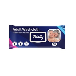 Bolly 50 lingettes humides en coton - Adulte - Product Image 1