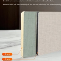 Panneau mural en tissu de charbon de bambou imperméable, panneau WPC pour intérieur, installation facile, panneau de décoration pour la maison
