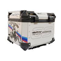 Haute qualité 55L grande capacité en alliage d'aluminium boîte latérale coffre dégagement rapide motocycliste queue sac antichoc étanche pour